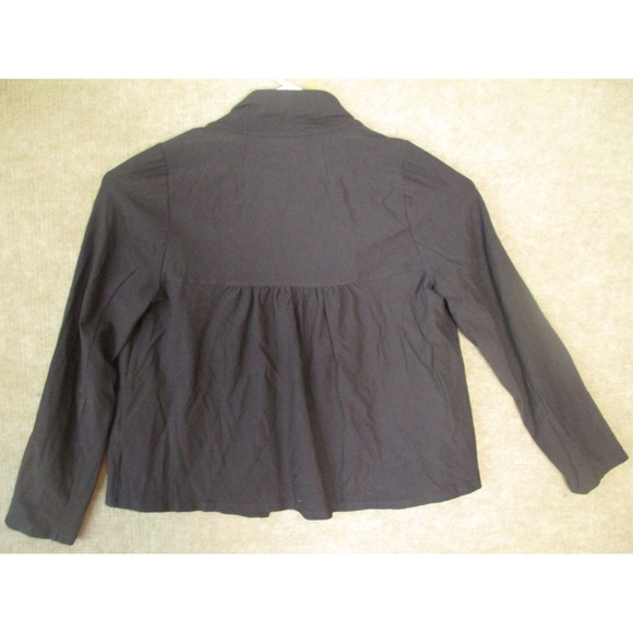 Eileen Fisher Jacket Womens Medium Navy Blue Open Front Blazer Jacket Cardigan - Picture 2 of 7